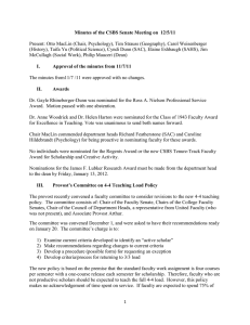 Minutes of the CSBS Senate Meeting on  12/5/11