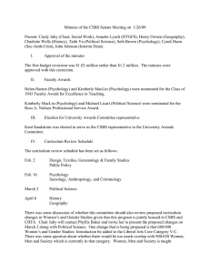 Minutes of the CSBS Senate Meeting on  1/26/09
