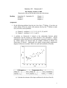 Statistics 101 – Homework 5
