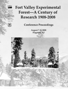Fort Valley Experimental Forest—A Century of Research 1908-2008 Conference Proceedings
