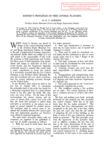 Northern Rocky Mountain Forest and Range Experiment Station HORNBY'S PRINCIPLES