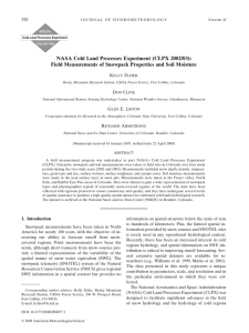 NASA Cold Land Processes Experiment (CLPX 2002/03):