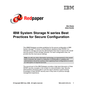 Red paper IBM System Storage N series Best Practices for Secure Configuration