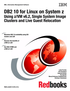 DB2 10 for Linux on System z Front cover