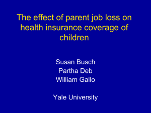 The effect of parent job loss on health insurance coverage of children