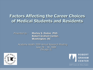 Factors Affecting the Career Choices of Medical Students and Residents