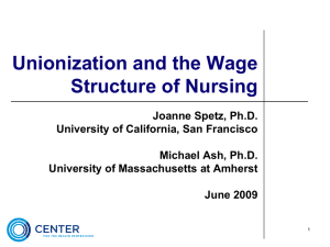 Unionization and the Wage Structure of Nursing