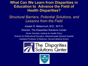 What Can We Learn from Disparities in Health Disparities?