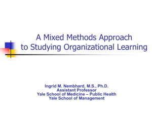 A Mixed Methods Approach to Studying Organizational Learning