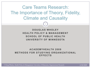 Care Teams Research: The Importance of Theory, Fidelity, Climate and Causality