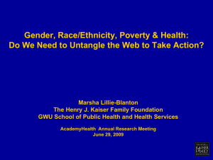 Gender, Race/Ethnicity, Poverty &amp; Health: