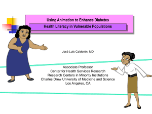 Using Animation to Enhance Diabetes Health Literacy in Vulnerable Populations