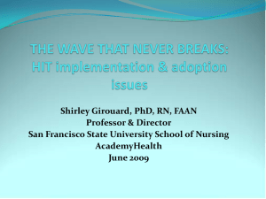 Shirley Girouard, PhD, RN, FAAN Professor &amp; Director