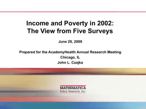 Income and Poverty in 2002: The View from Five Surveys