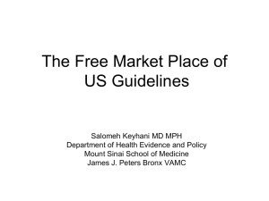 The Free Market Place of US Guidelines