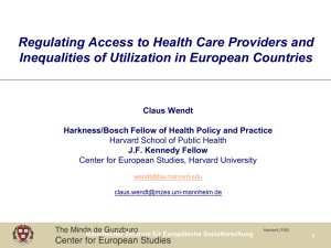 Regulating Access to Health Care Providers and Claus Wendt