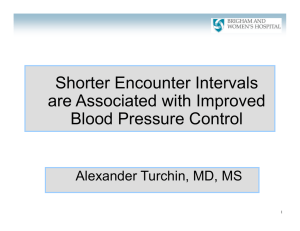 Shorter Encounter Intervals are Associated with Improved Blood Pressure Control
