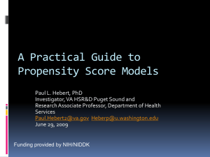 A Practical Guide to Propensity Score Models