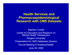 Health Services and Pharmacoepidemiological