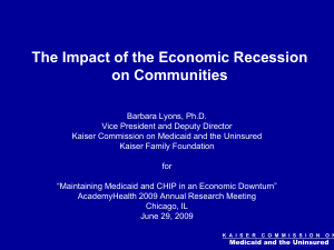 The Impact of the Economic Recession on Communities