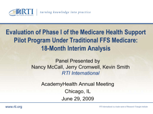 Evaluation of Phase I of the Medicare Health Support