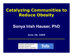 Catalyzing Communities to Reduce Obesity