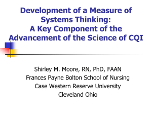 Development of a Measure of Systems Thinking: A Key Component of the