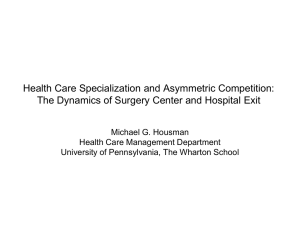 Health Care Specialization and Asymmetric Competition: