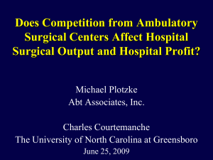 Does Competition from Ambulatory Surgical Centers Affect Hospital
