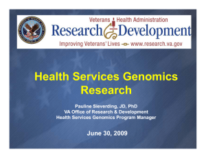 Health Services Genomics Research