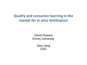 Quality and consumer learning in the market for in vitro fertilization