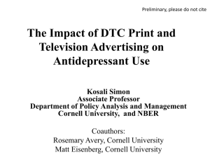 The Impact of DTC Print and Television Advertising on Antidepressant Use