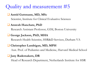 Quality and measurement #5