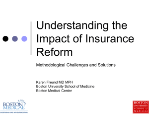 Understanding the g Impact of Insurance p