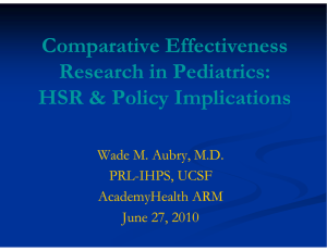 Comparative Effectiveness R h i P di i