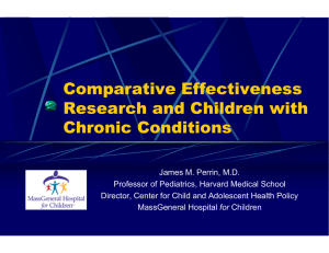 Comparative Effectiveness Research and Children with Chronic Conditions