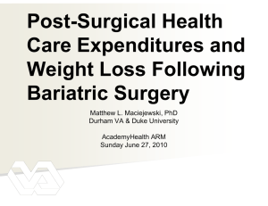 Post-Surgical Health Post Surgical Health Care Expenditures and p