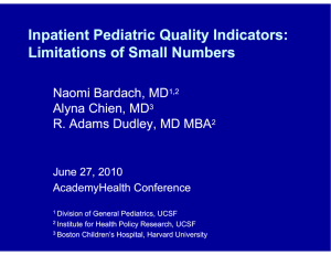 Inpatient Pediatric Quality Indicators: