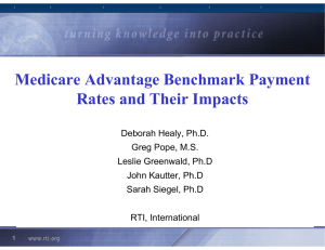 Medicare Advantage Benchmark Payment Rates and Their Impacts