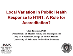 Local Variation in Public Health Response to H1N1: A Role for