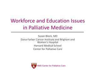Workforce and Education Issues  in Palliative Medicine in Palliative Medicine 