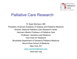 Palliative Care Research