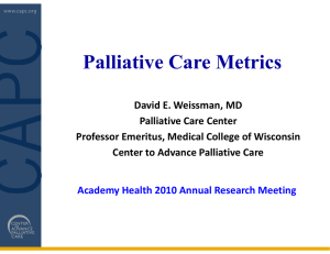 Palliative Care Metrics