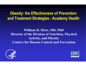 Obesity: the Effectiveness of Prevention
