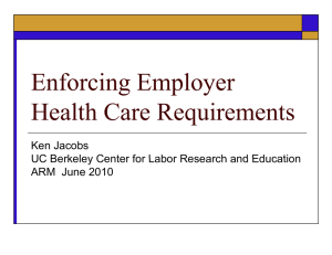 Enforcing Employer Health Care Requirements