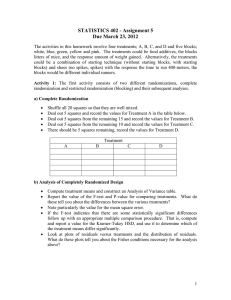 STATISTICS 402 - Assignment 5 Due March 23, 2012