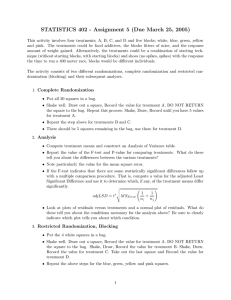 STATISTICS 402 - Assignment 5 (Due March 25, 2005)