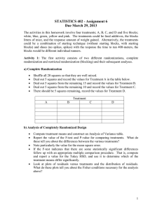STATISTICS 402 - Assignment 6 Due March 29, 2013