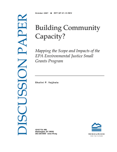 DISCUSSION PAPER Building Community Capacity?