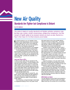 New Air Quality Standards Are Tighter but Compliance Is Distant